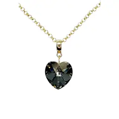 JOYAS MONTERO - Collar Gran Romance Gold 24K creado con cristales de Swarovski® Silver Night