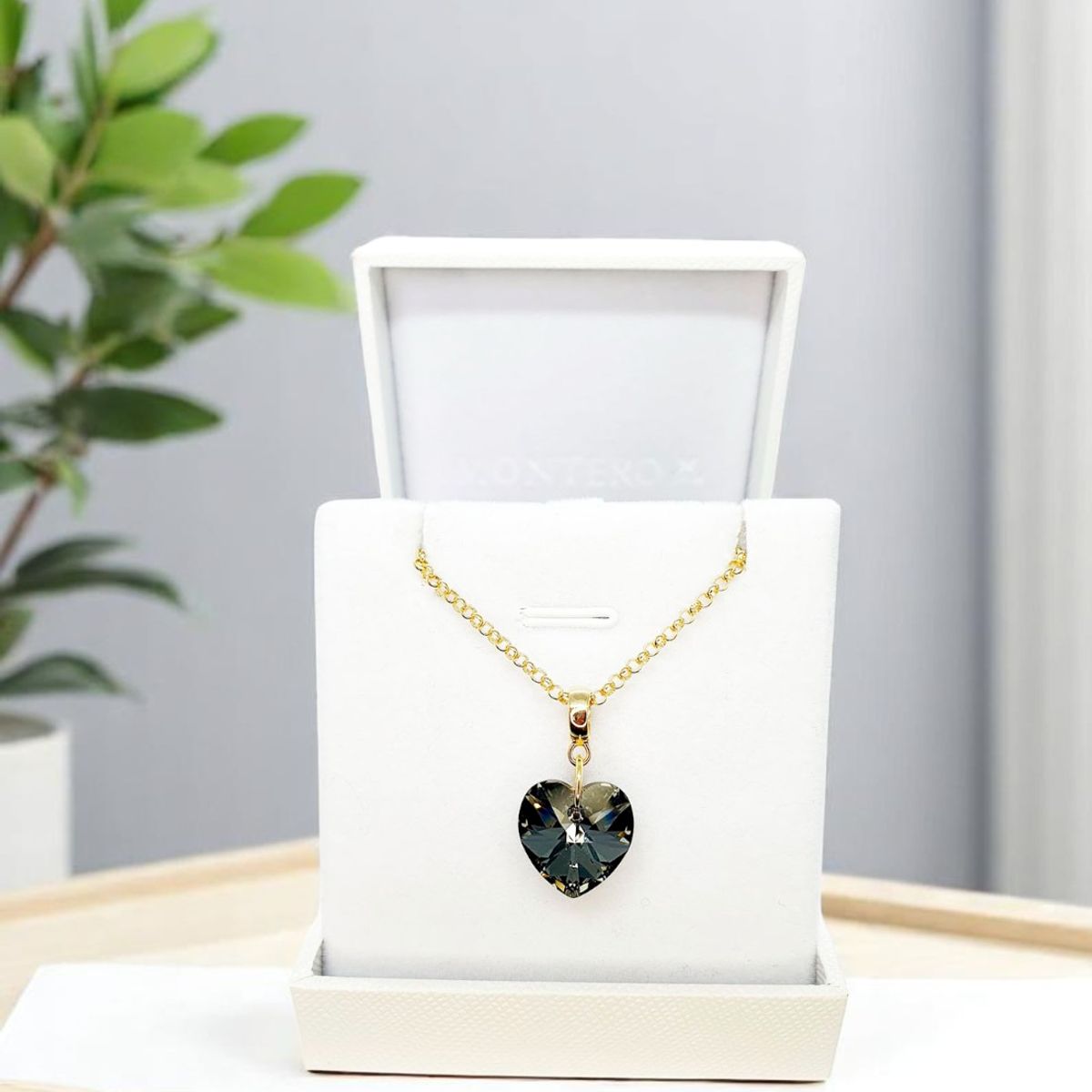 JOYAS MONTERO - Collar Gran Romance Gold 24K creado con cristales de Swarovski® Silver Night