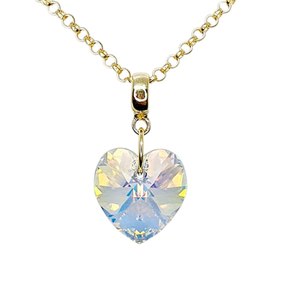 JOYAS MONTERO - Collar Gran Romance Gold 24K  creado con cristales de Swarovski® Aurora Boreal