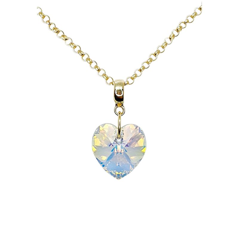 JOYAS MONTERO - Collar Gran Romance Gold Cristal Genuino Aurora Boreal