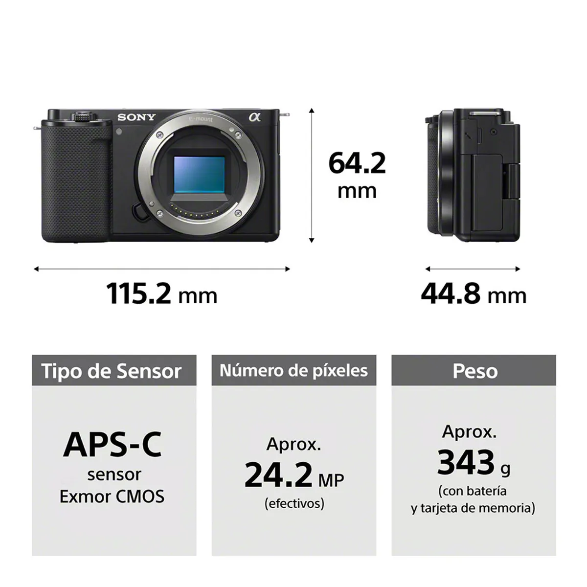 SONY - Cámara digital lente intercambiable ZV-E10