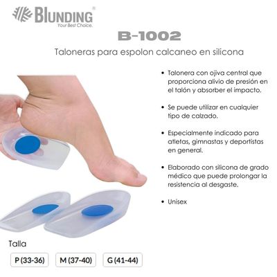 Imagen 2 del producto Taloneras Para Espolon Calcaneo En Silicona Talla M-Blunding
