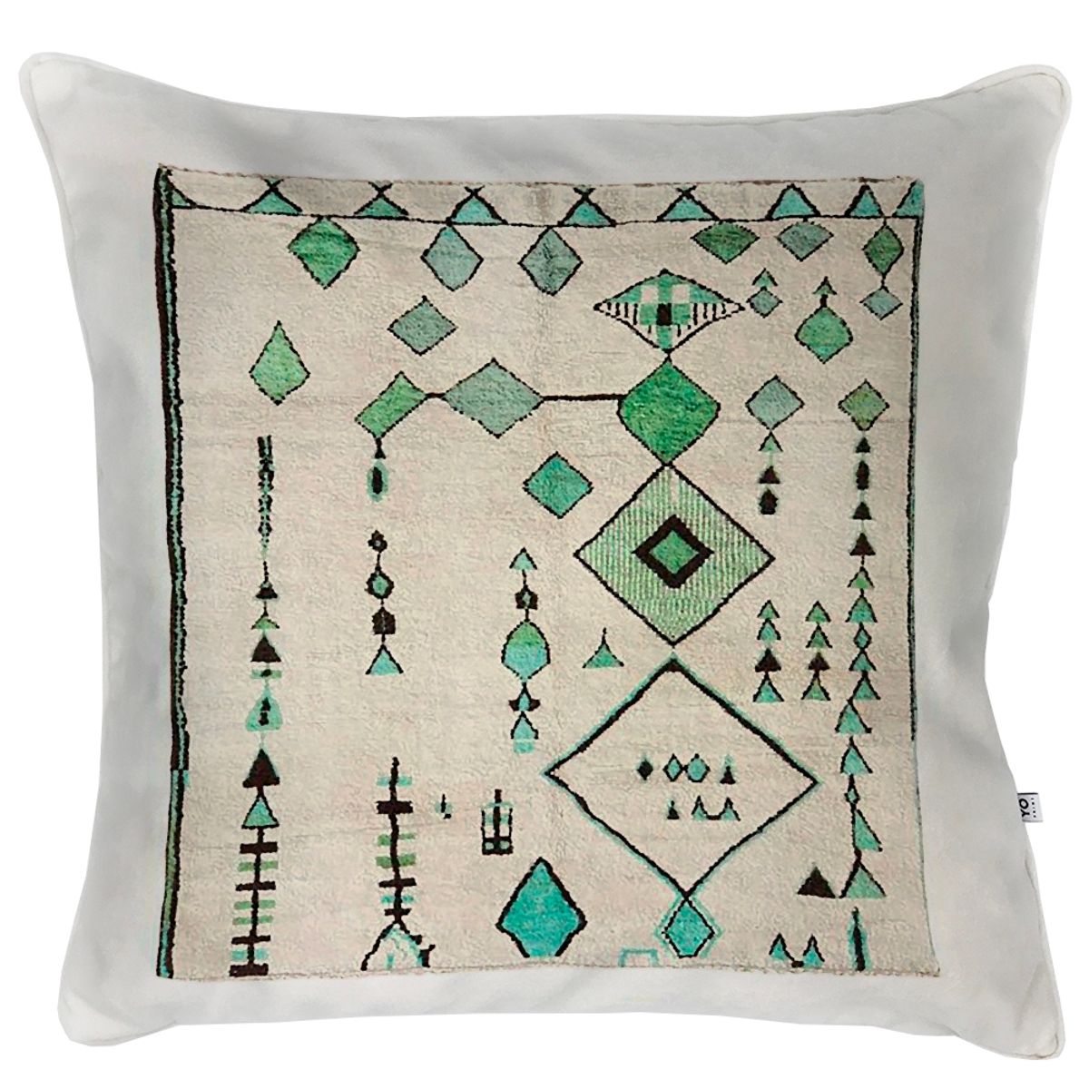 TUYO PRINT - Cojín Bereber verde 60x60