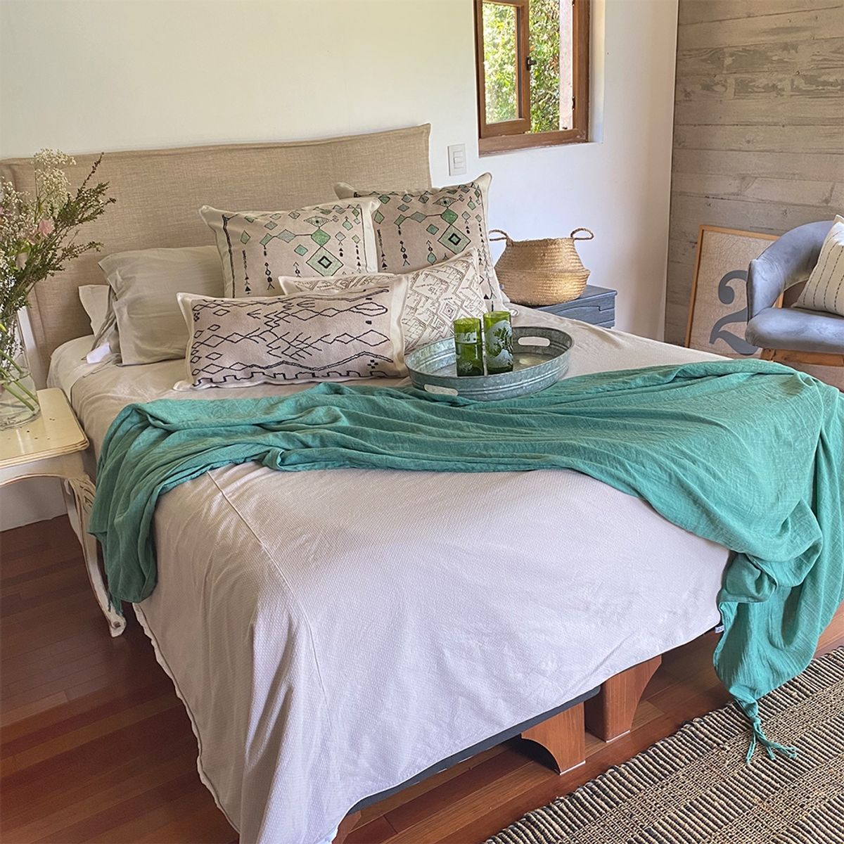 TUYO PRINT - Cojín Bereber verde 60x60