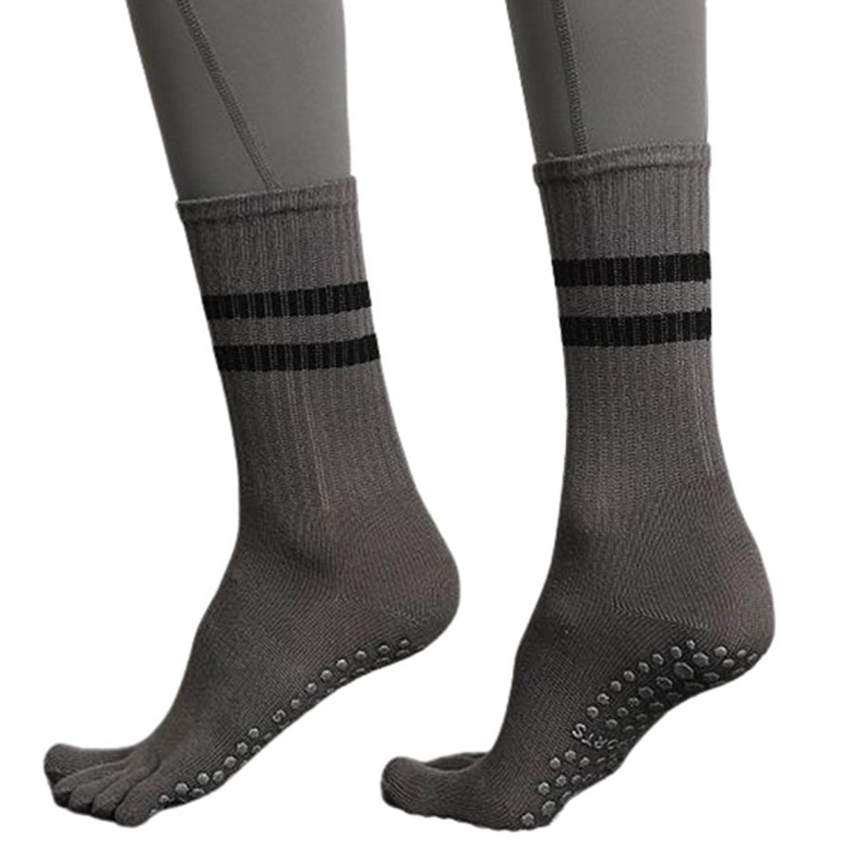CRUSEC - Calcetines Térmicos Con Dedos Antideslizantes Yoga Deporte