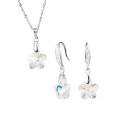 JOYAS MONTERO - Collar Aros Conjunto Florencia Cristales Genuinos Aurora Boreal