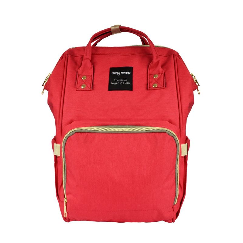 INNOVATE K - Mochila Maternal Pañalera Bebé Freaky Mommy Roja