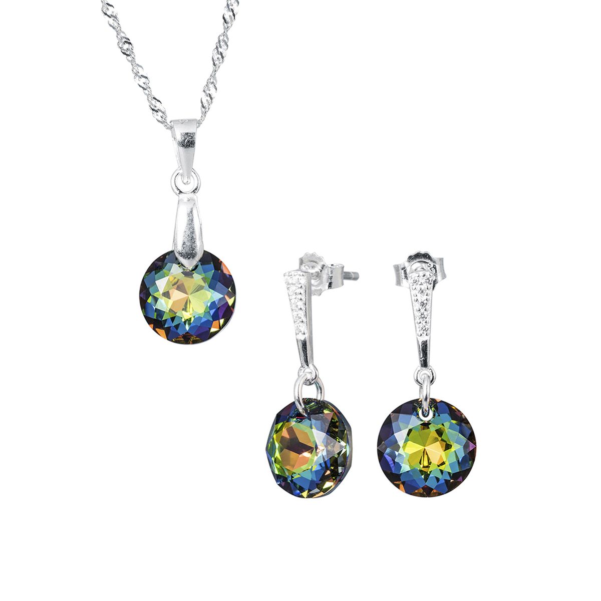 JOYAS MONTERO - Conjunto GraciaPlata 925 creado con cristales de Swarovski® Vitral Medium