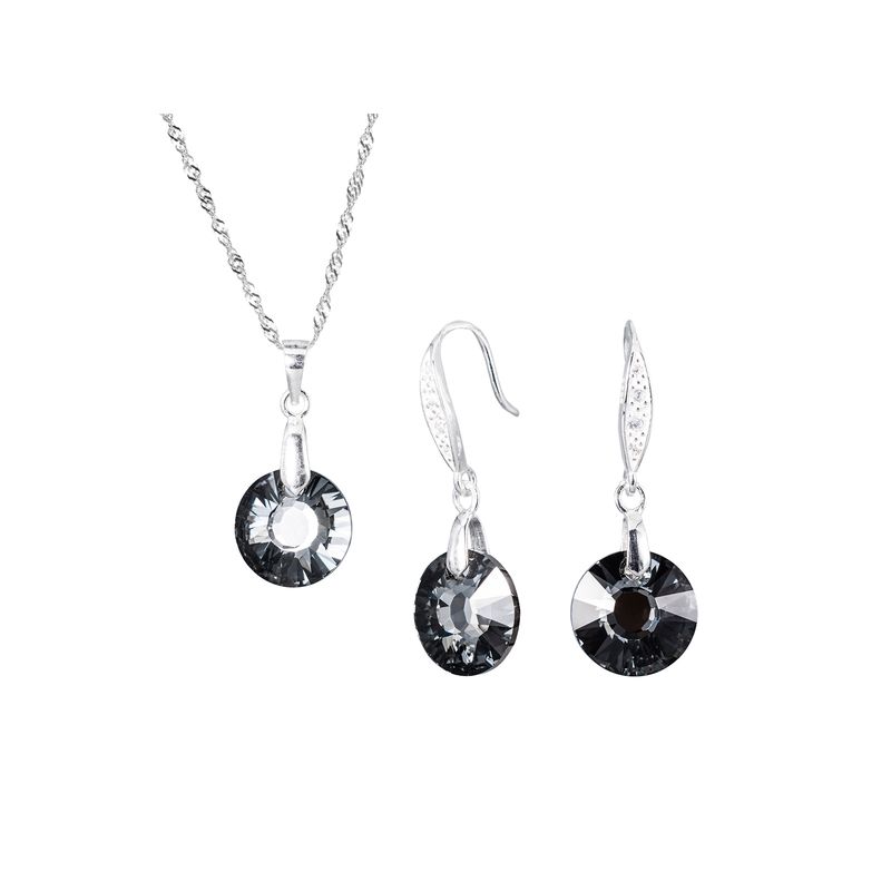 JOYAS MONTERO - Conjunto Enigma Cristales Genuinos Silver Night.-