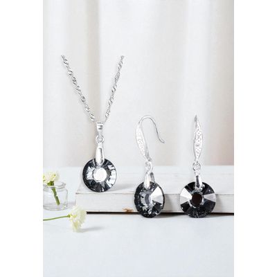 Imagen 2 del producto Conjunto Enigma Plata 925 creado con cristales de Swarovski® Silver Night