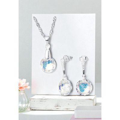 Imagen 2 del producto Conjunto Gracia Plata 925creado con cristales de Swarovski® Aurora Boreal