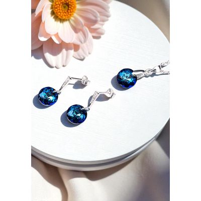 Imagen 2 del producto Conjunto Gracia Plata 925 creado con cristales de Swarovski® Bermuda Blue