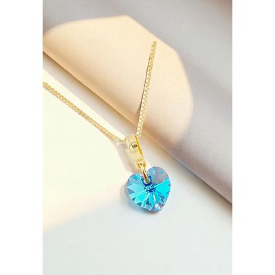 Imagen 2 del producto Collar Romance Gold 24K creado con cristales de Swarovski® Aquamarine