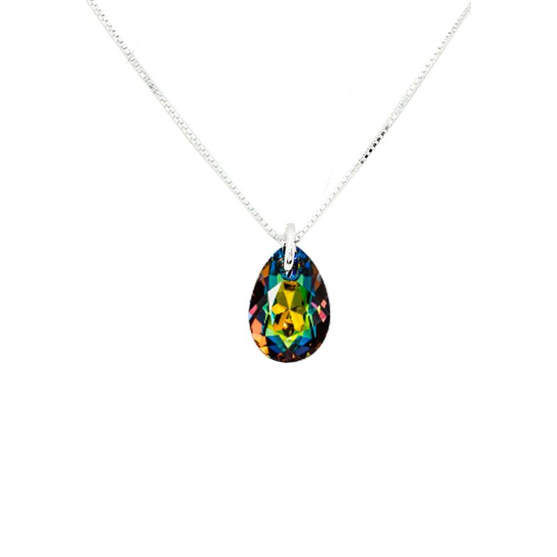 JOYAS MONTERO - Collar Gota de Luz Con Cristales Genuinos Vitral  Medium