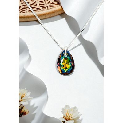 Imagen 2 del producto Collar Gota de Luz Plata 925 creado con cristales de Swarovski® Vitral Medium