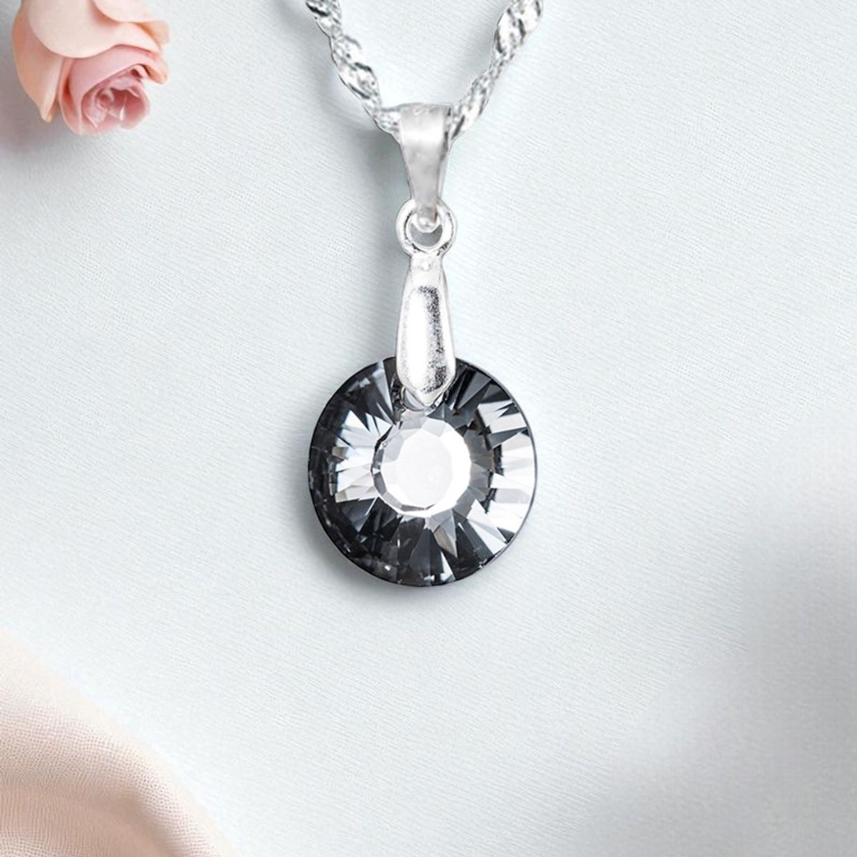 JOYAS MONTERO - Collar Paris Plata 925 creado cristales de Swarovski® Silver Night