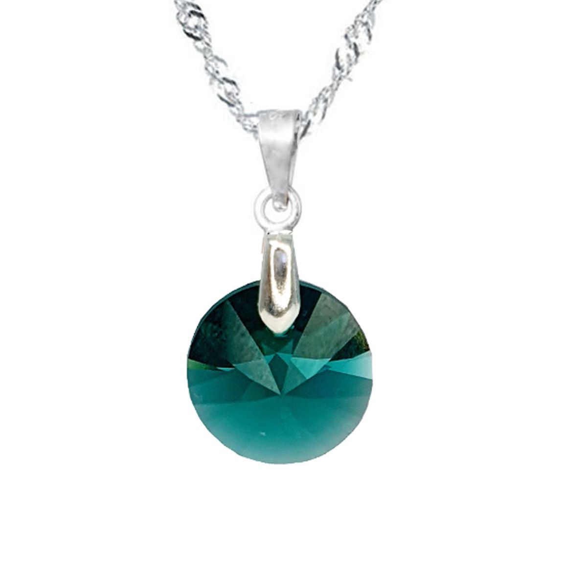 JOYAS MONTERO - Collar Paris Plata 925 creado cristales de Swarovski® Emerald