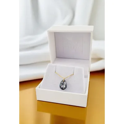 Imagen 2 del producto Collar Gota de Luz Gold 24K creado con cristales de Swarovski® Silver Night