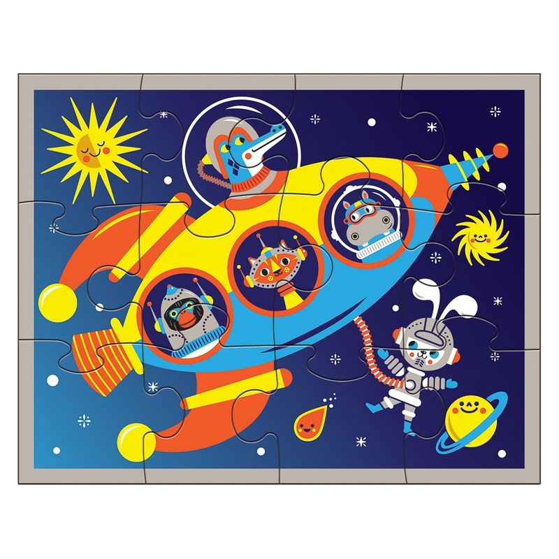 MUDPUPPY - PUZZLE 12PCS EN ESTUCHE, ESPACIO EXTERIOR