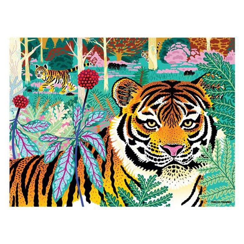 MUDPUPPY - TIGRE SIBERIANO 300 PCS, PELIGRO DE EXTINCION