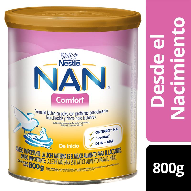 NAN - Leche Nan Comfort 800G Tarro Fórmula Infantil