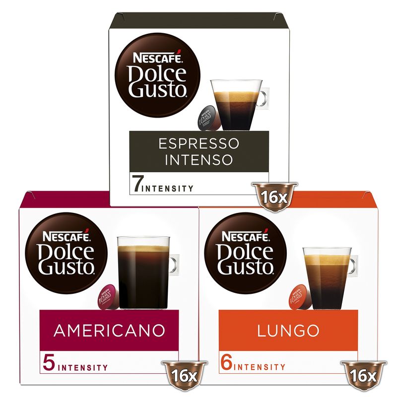 DOLCE GUSTO - Dolce Gusto Cápsulas De Café Negros Pack X3 Cajas