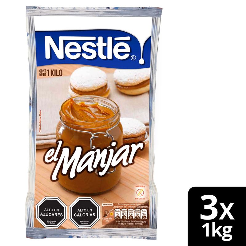 NESTLE - Manjar Nestlé Bolsa 1Kg Pack X3