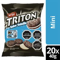 Galleta Sandwich Triton® Mini Vainilla 40g X20 Unidades