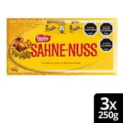 NESTLE - Chocolate Sahne-Nuss Barra 250G X3