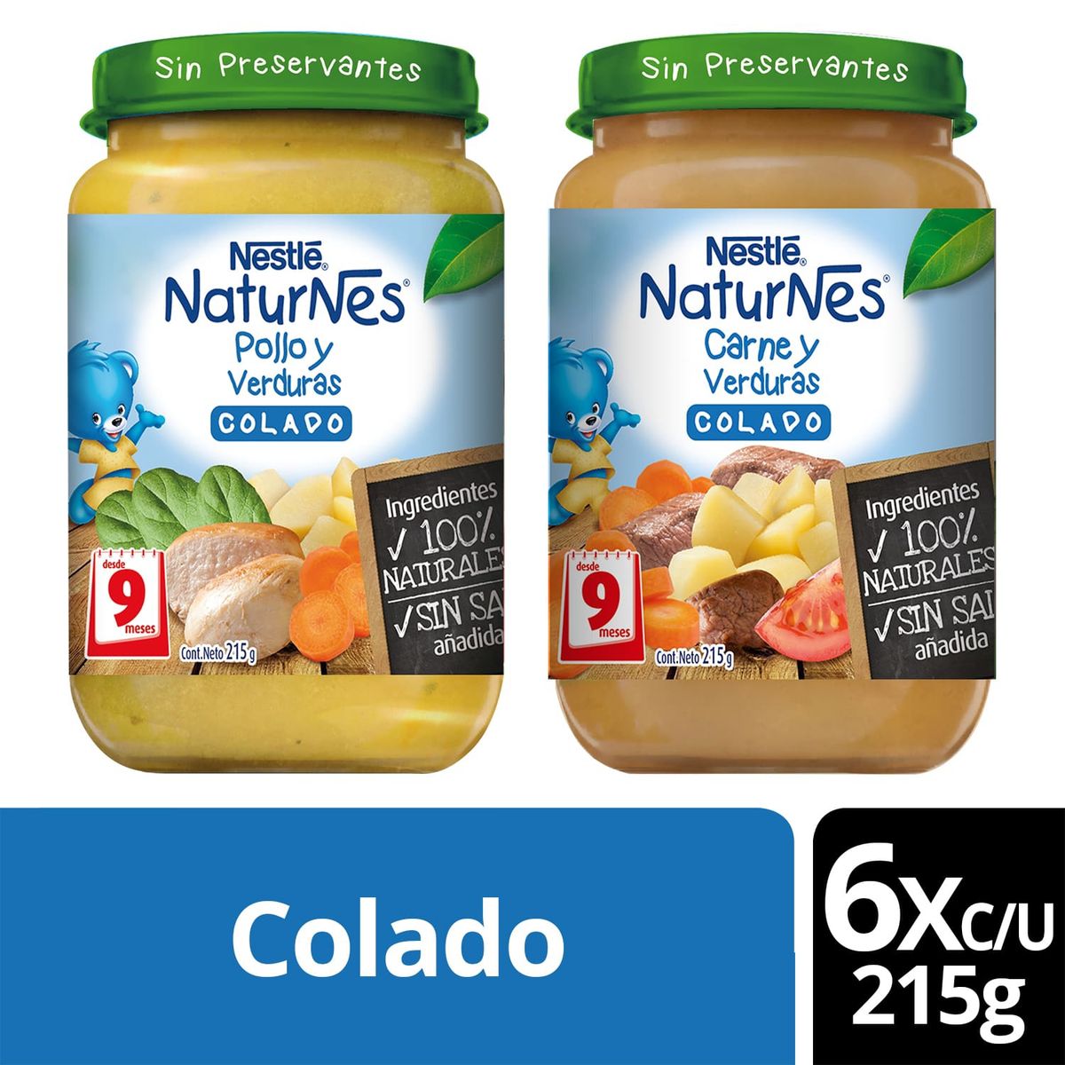 NATURNES - Colado Nestlé® Naturnes® Pollo Y Carne Frasco 215g X12