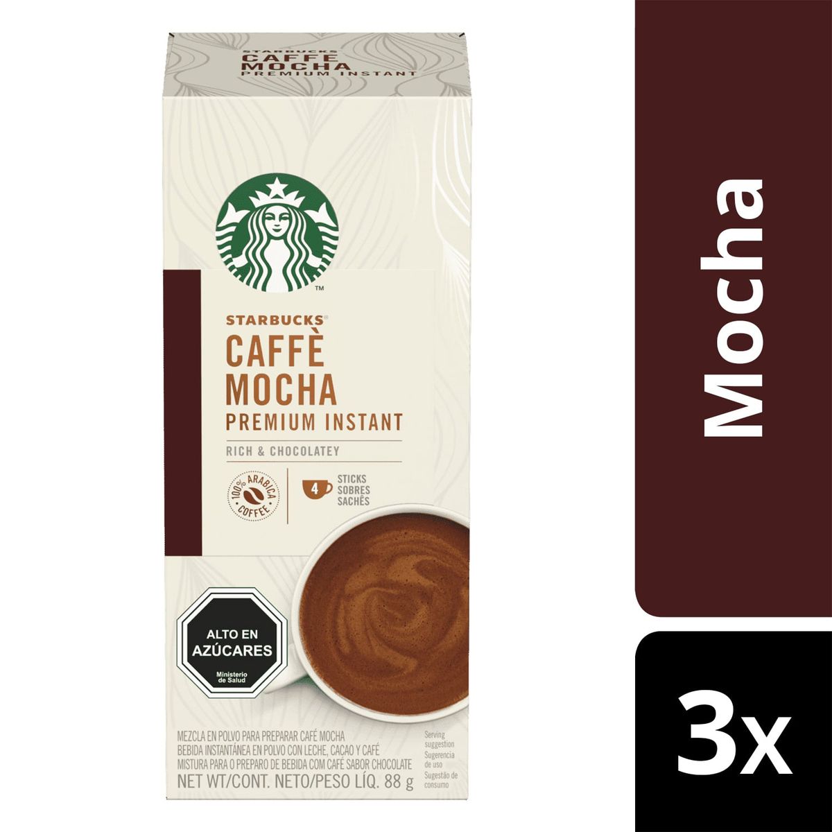 STARBUCKS - Pack 3 Cajas Café Instantáneo Starbucks® Mocha
