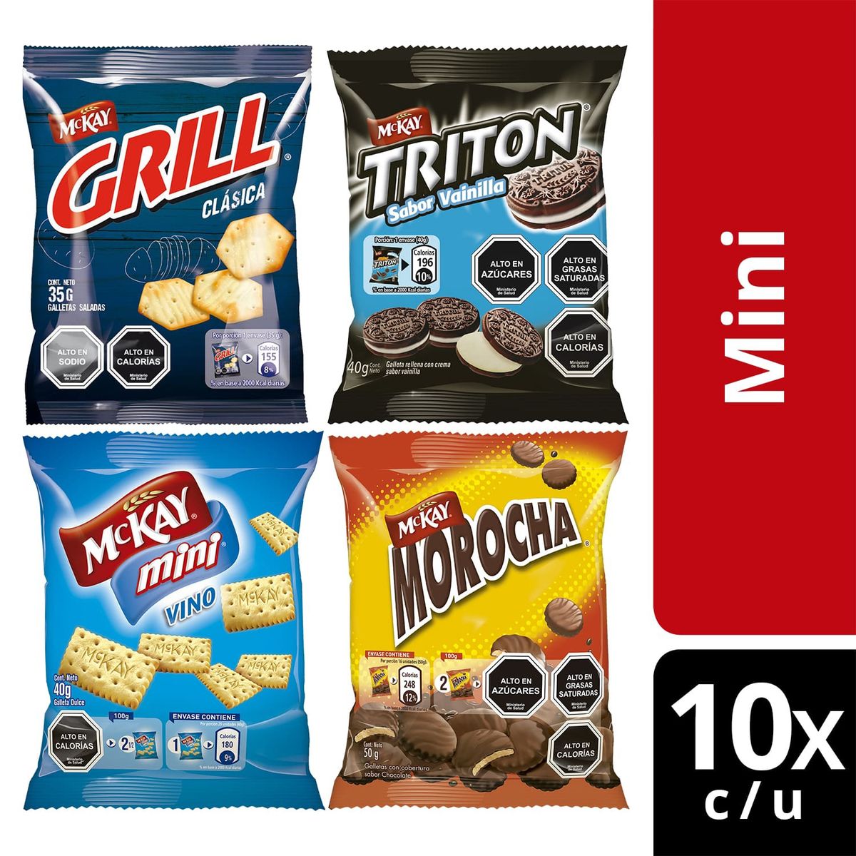 NESTLE - Galleta Nestlé® Mckay Mini Colaciones Variadas 40 Unidades