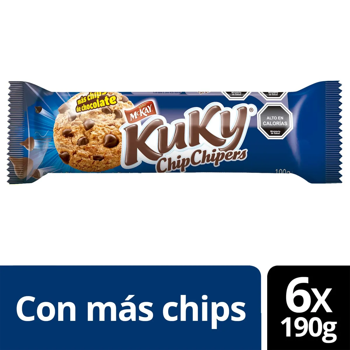 NESTLE - Galleta Chip Kuky® Chipchipers 190g X6 Unidades