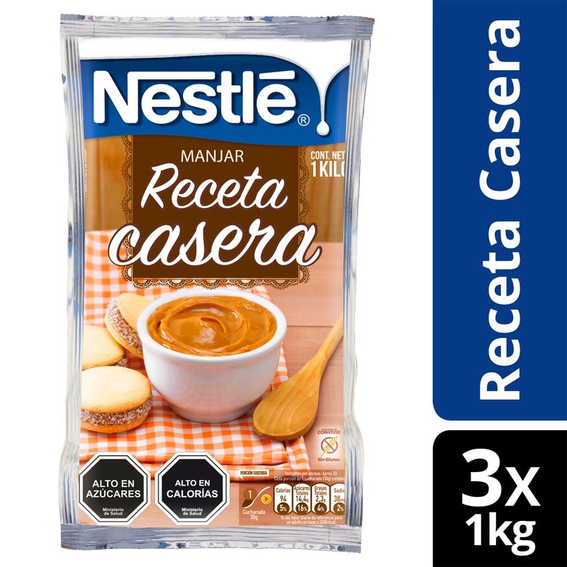 NESTLE - Manjar Nestlé® Receta Casera 1kg X3 Unidades