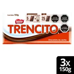 NESTLE - Chocolate De Leche Trencito® Barra 150g X3