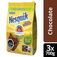 Saborizante Para Leche Nesquik® Optistar® Chocolate 700g X3