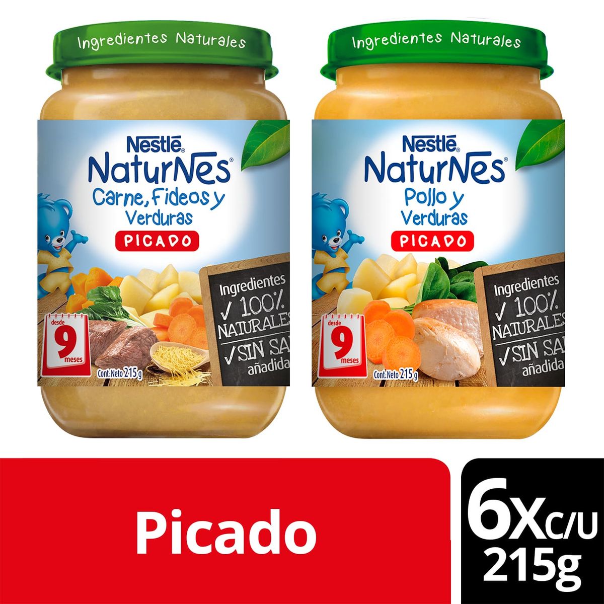 NATURNES - Picado Nestlé® Naturnes® Pollo Y Carne Frasco 215g X12
