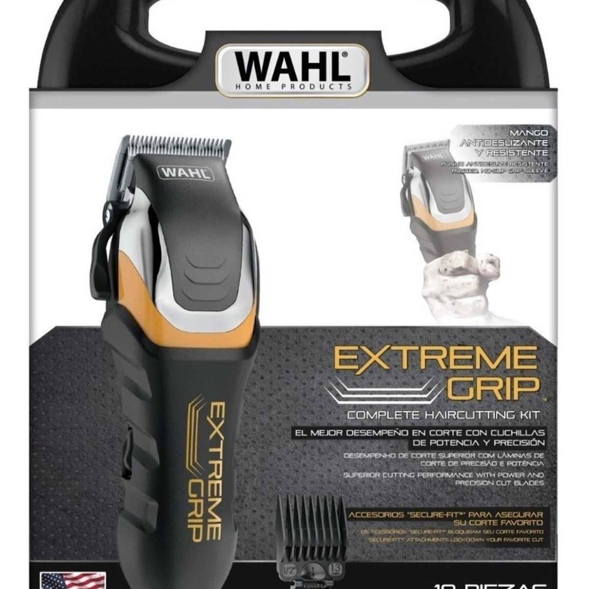 WAHL - Máquina Wahl Cortapelo Extreme Grip 19 PCS WAHL
