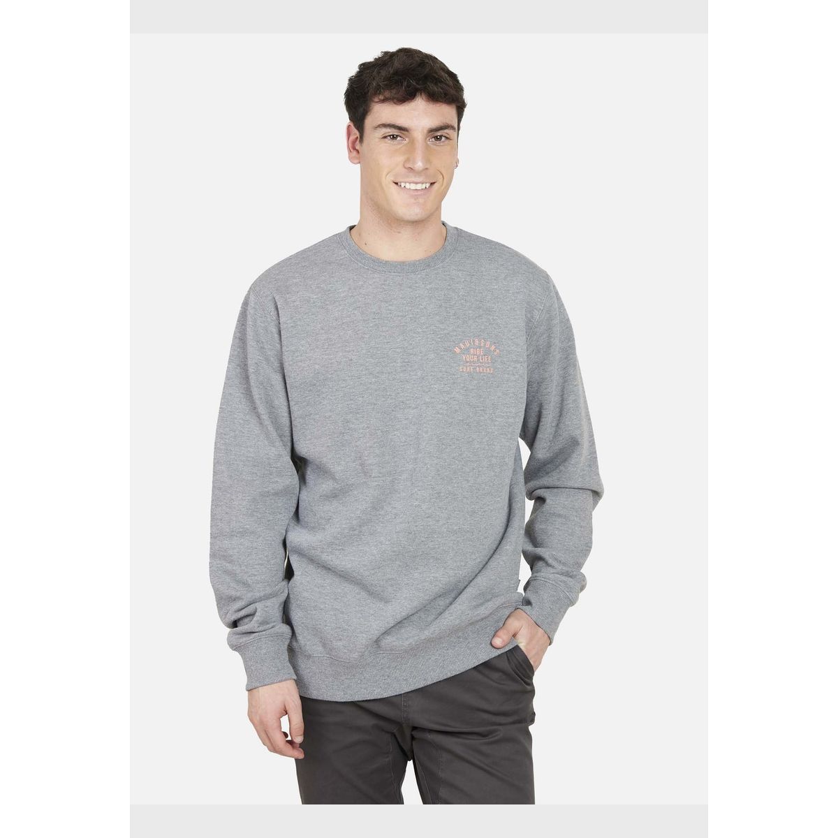 MAUI AND SONS - Poleron CALM SEA Hombre Gris Maui and Sons