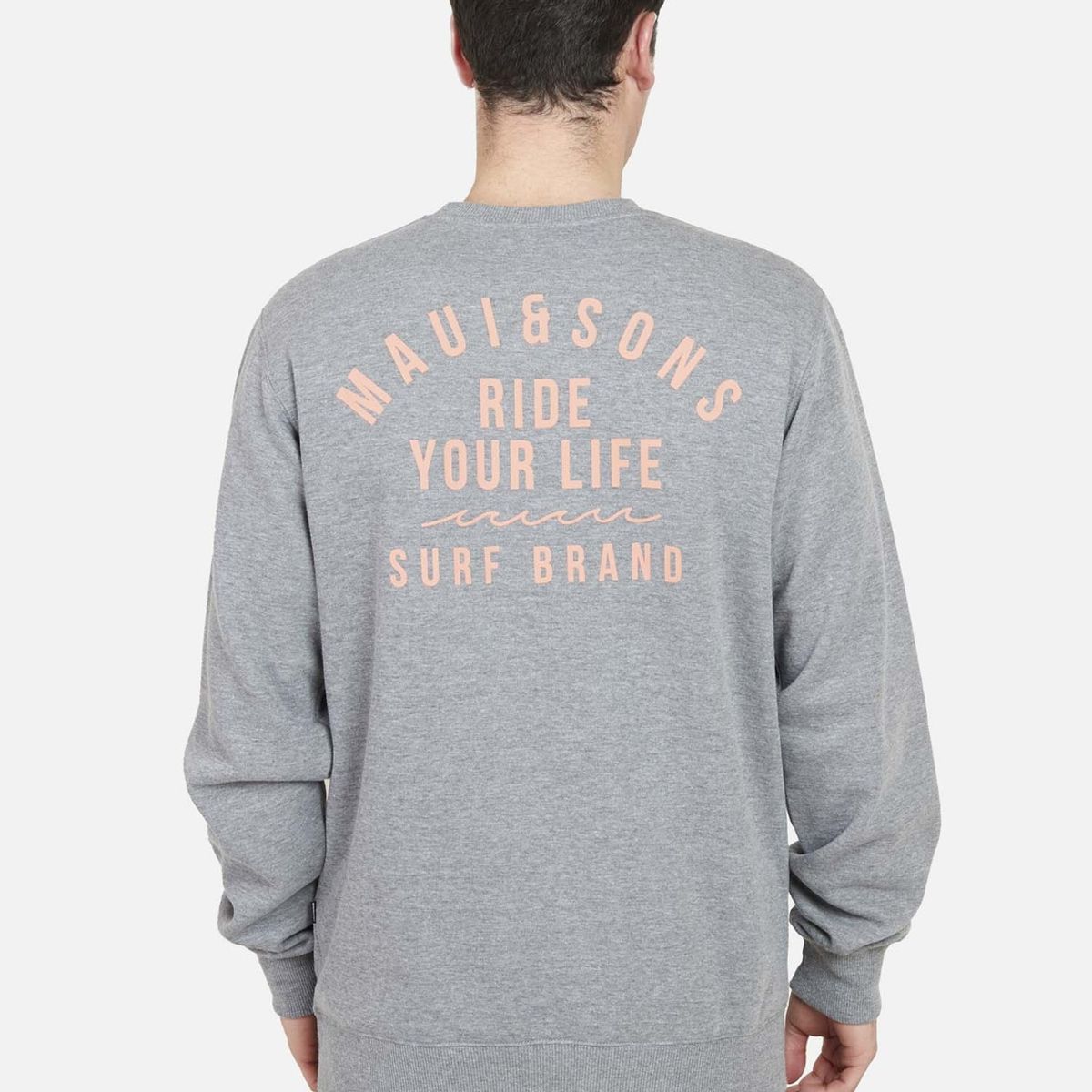 MAUI AND SONS - Poleron CALM SEA Hombre Gris Maui and Sons