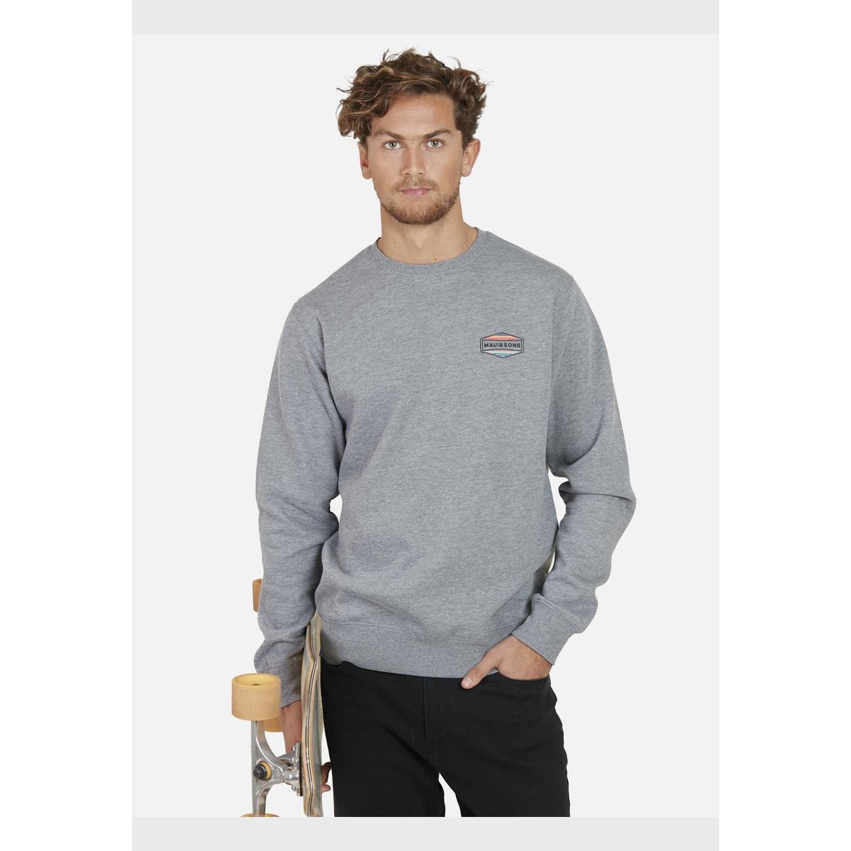 MAUI AND SONS - Poleron FLAG MAUI Hombre Gris Maui and Sons