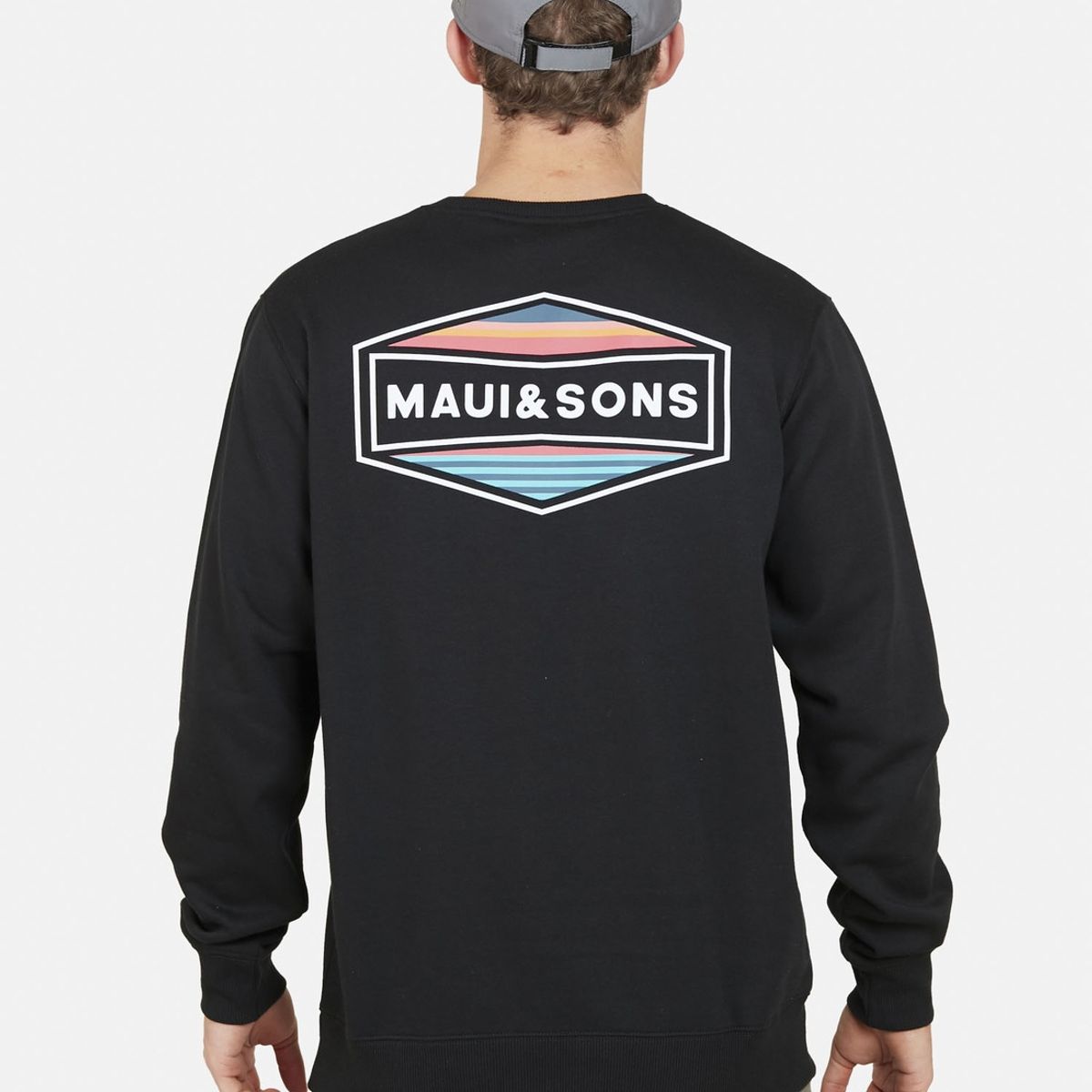 MAUI AND SONS - Poleron FLAG MAUI Hombre Negro Maui and Sons