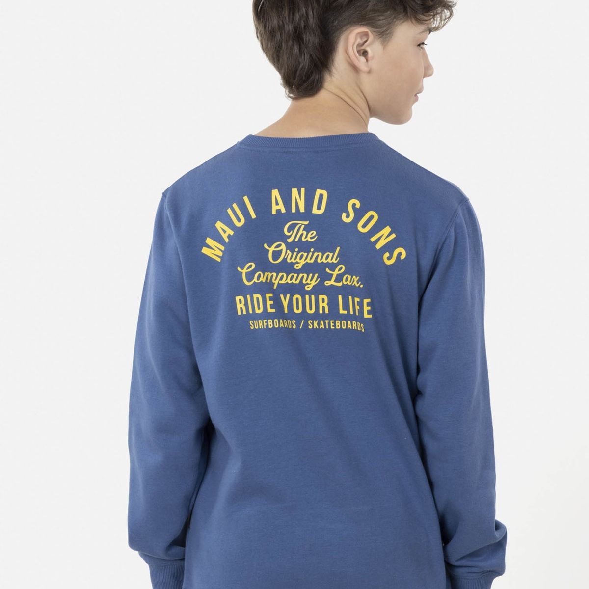 MAUI AND SONS - Poleron RIDE YOUR LIFE Juvenil Celeste Maui and Sons