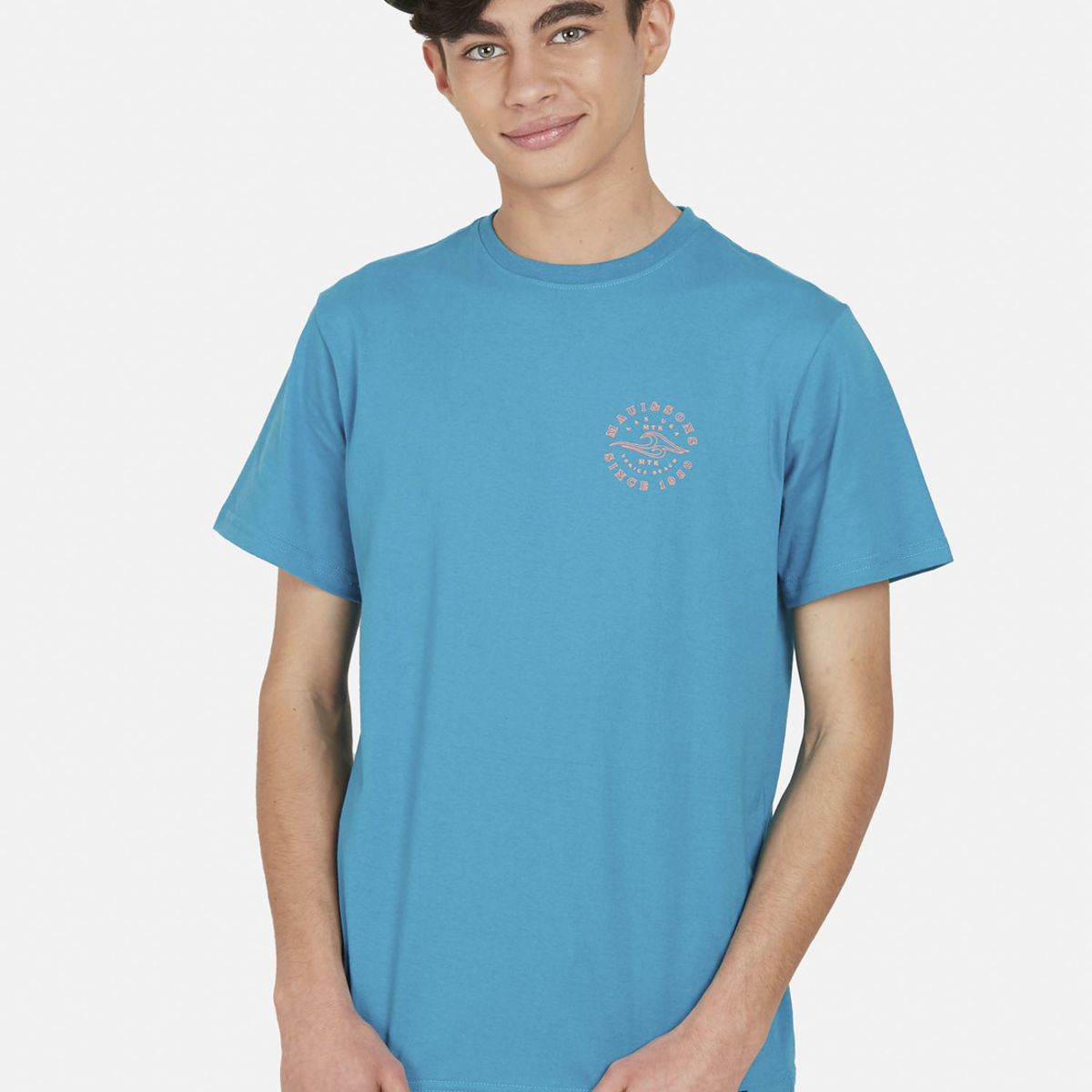 MAUI AND SONS - Polera WAVES 1980 Juvenil Azul Maui and Sons