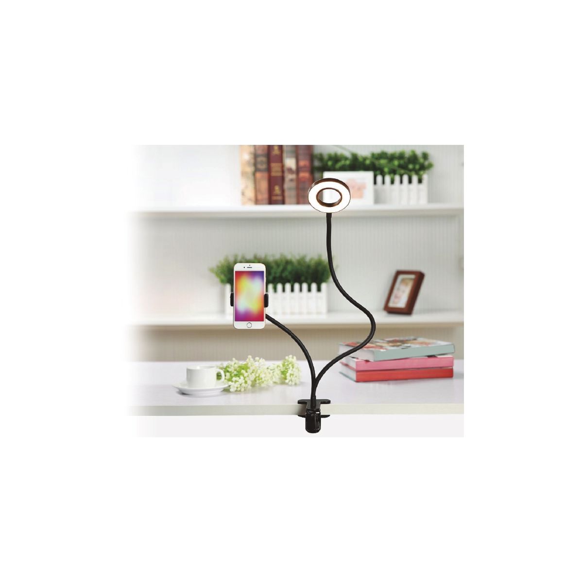 DBLUE - Kit Aro Anillo Luz Led Con Soporte Para Celular Dblue