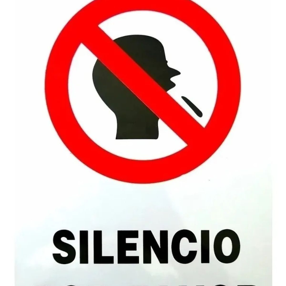 GENERICO - Señaletica Silencio Por Favor Letrero Silencio Favor 20x30cm