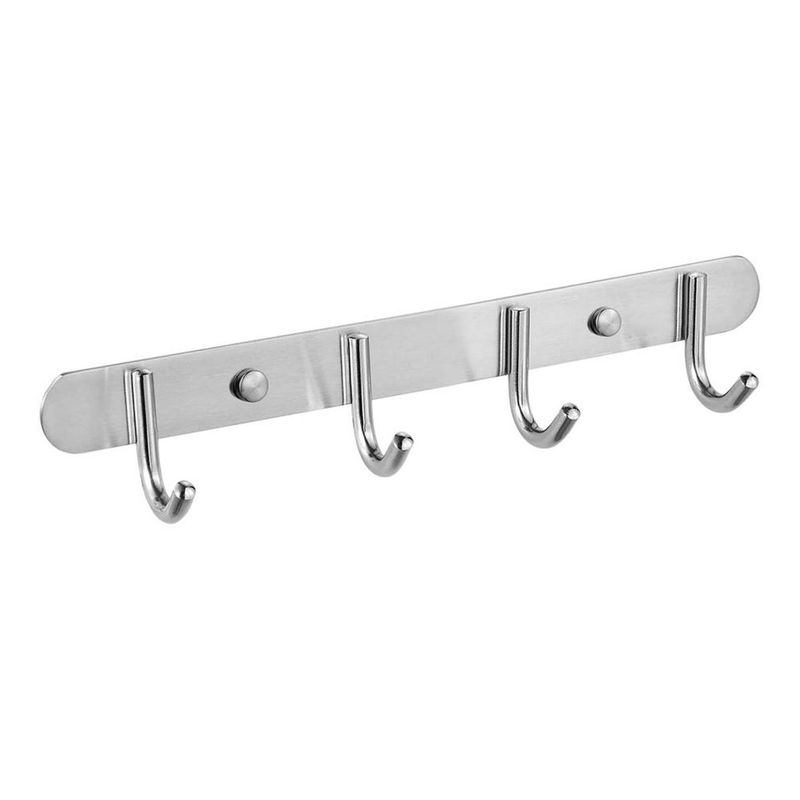 GENERICO - Perchero De Pared Con 4 Ganchos De Acero Inoxidable