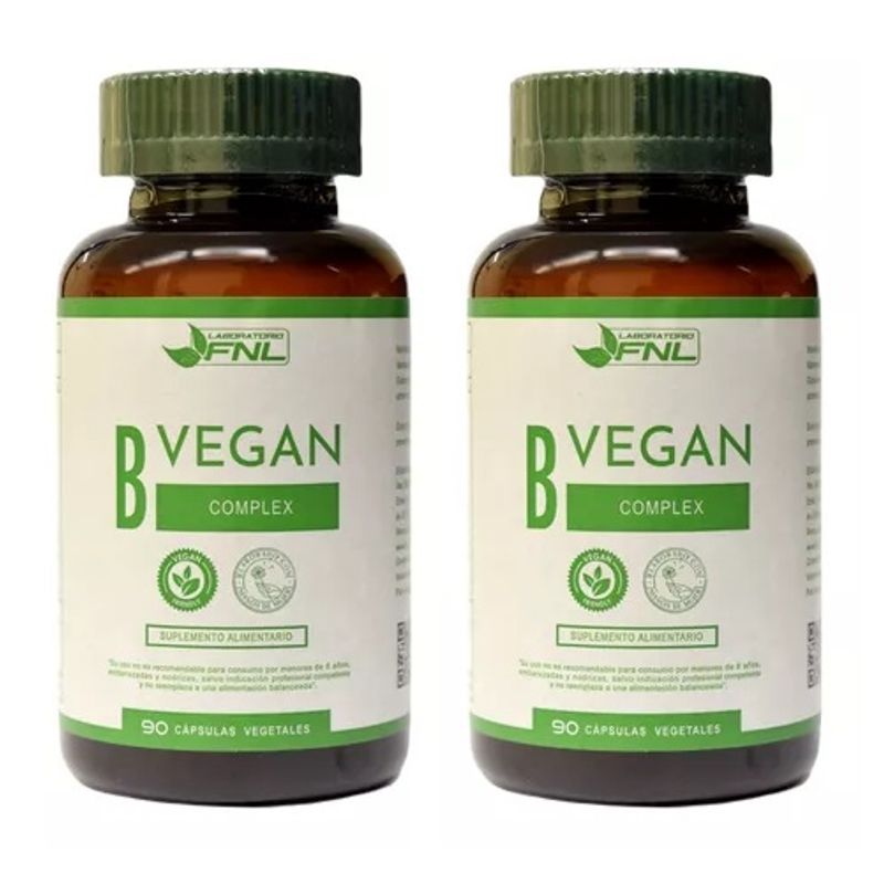 FNL - B Complex Vegan Fnl B2 B3 B12 ++  2 Frascos 2x90 Capsulas