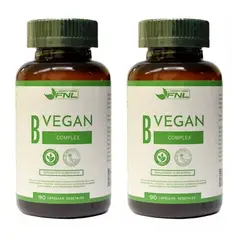 FNL - B Complex Vegan B2 B3 B12 ++ 2 Frascos 2x90 Capsulas