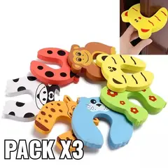 GENERICO - Pack x3 Protector Seguridad Puertas Cajones Niños Bebes